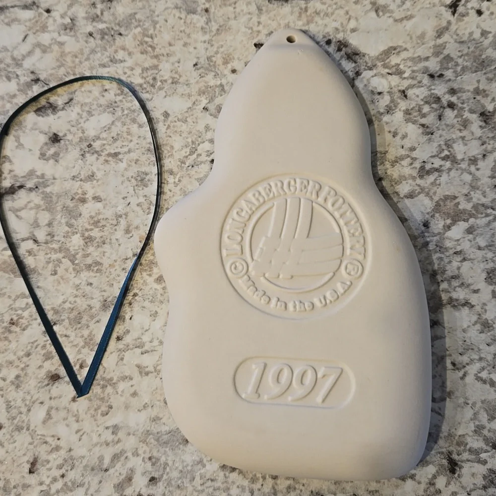 New Longaberger 1997 Snow Friends Series Chilly Pottery Cookie Mold